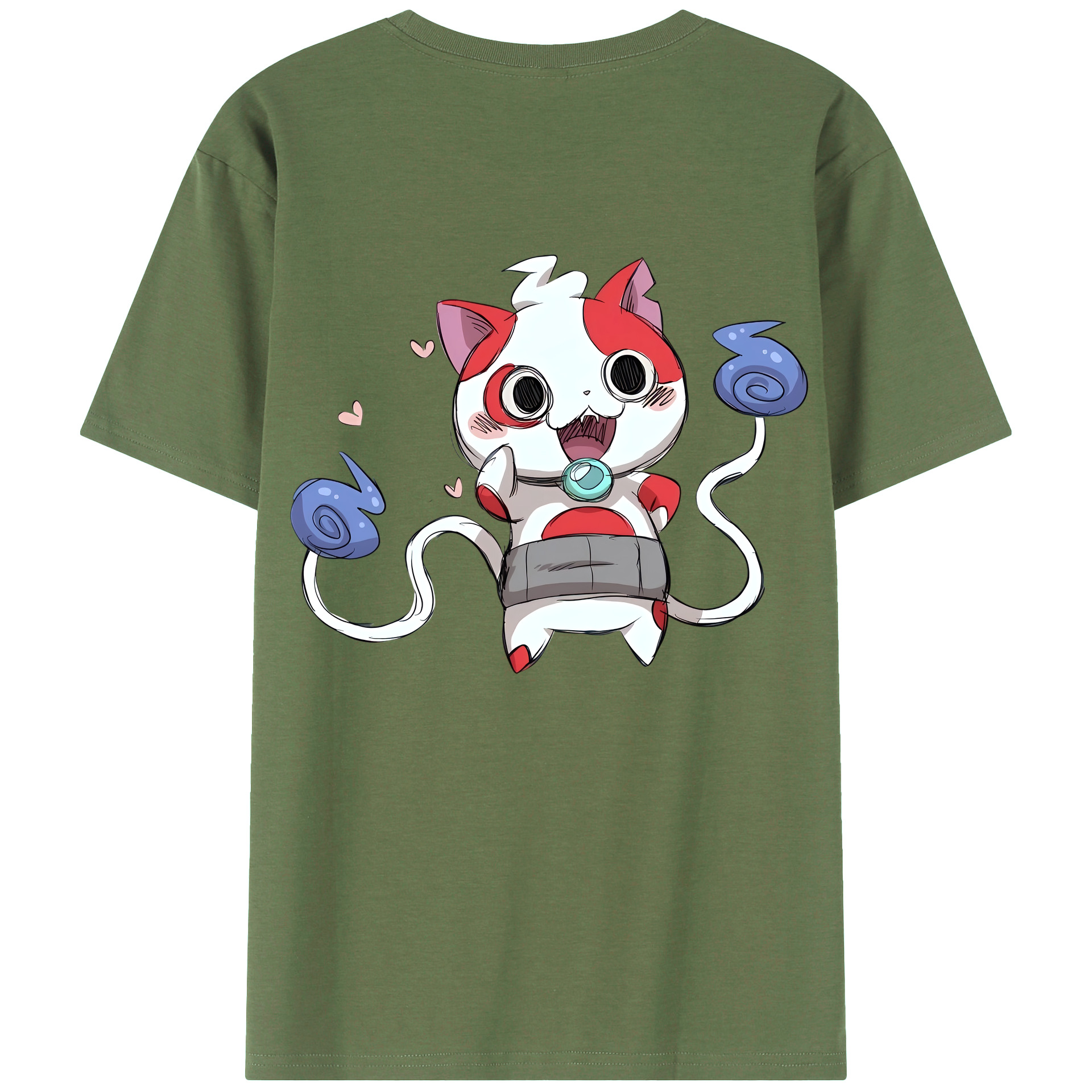 （画像用） 妖怪ウォッチ Yo-kai Watch 綿100％ メンズ半袖Tシャツ（バックプリント） 通気性